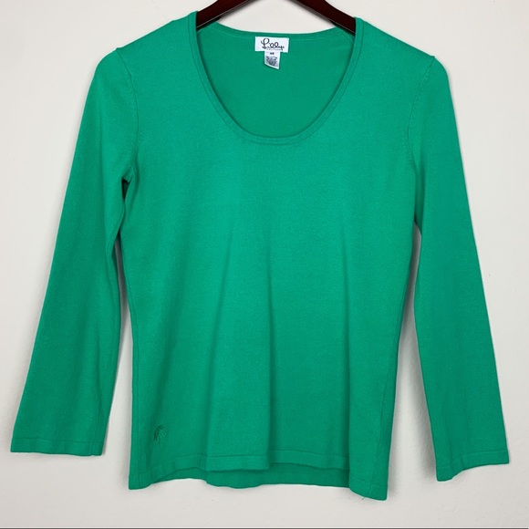 Lilly Pulitzer Sweaters - Lilly Pulitzer Crewneck Green Sweater Size XS